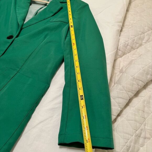 NWOT Shein Green Oversized Business Single Breasted Blazer Size Small - Picture 7 of 12